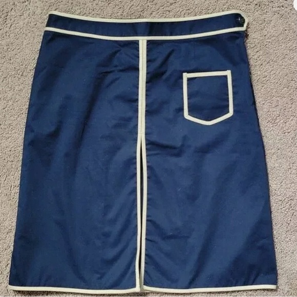 Tory Burch navy blue skirt - Picture 2 of 7